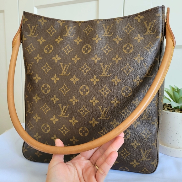 💕DISCONTINUED Very Rare Shoulder Bag LOUIS VUITTON Looping GM Monogram - Picture 4 of 14